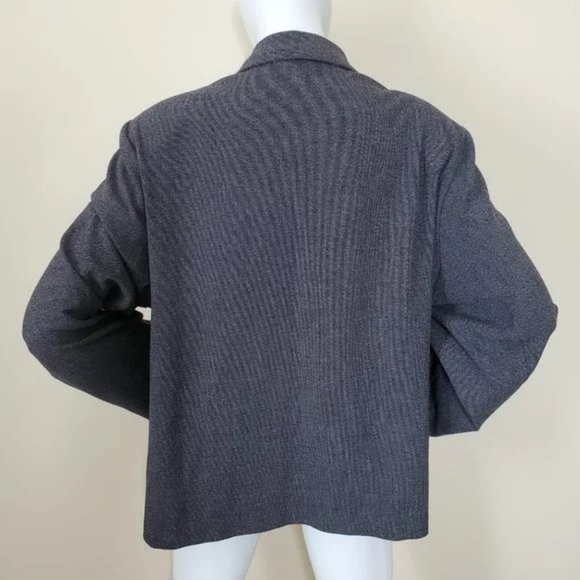 Briggs Women Gray & Black One Button Long Sleeve Blazer SZ 3X - Picture 5 of 8